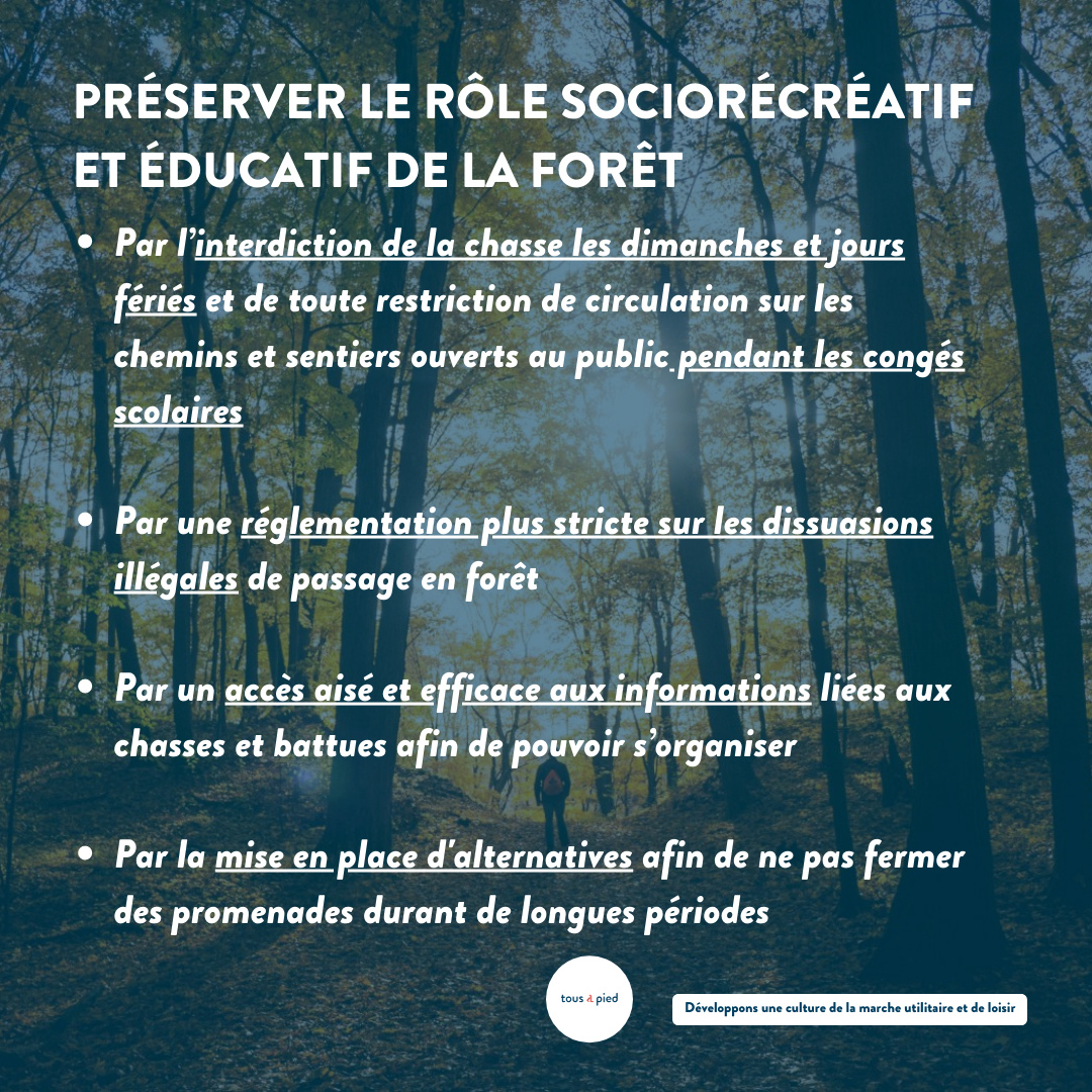 Préserver le rôle sociorécréatif et éducatif de la forêt